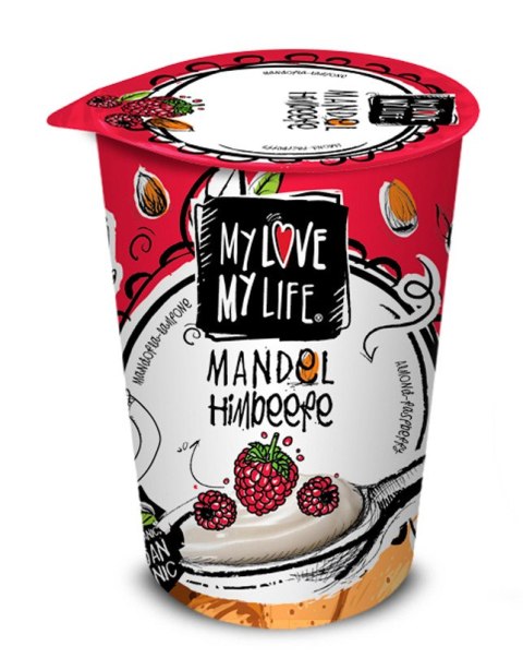 DESER MIGDAŁOWY MALINOWY BEZGLUTENOWY BIO 180 g - MY LOVE MY LIFE MY LOVE MY LIFE (desery i produkty roślinne)