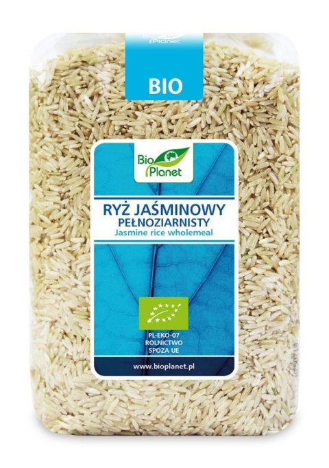 RYŻ JAŚMINOWY PEŁNOZIARNISTY BIO 1 kg - BIO PLANET BIO PLANET - seria NIEBIESKA (ryże, kasze, ziarna)