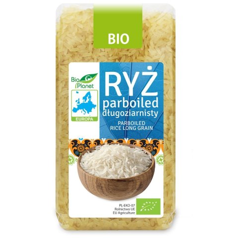 RYŻ PARBOILED DŁUGOZIARNISTY BIO 500 g - BIO PLANET BIO PLANET - seria NIEBIESKA (ryże, kasze, ziarna)