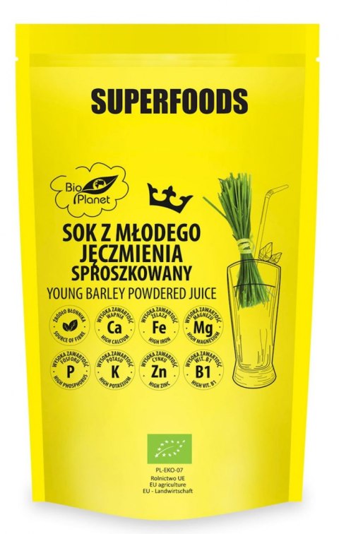 SOK Z MŁODEGO JĘCZMIENIA SPROSZKOWANY BIO 150 g - BIO PLANET BIO PLANET - seria SUPERFOODS