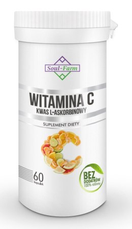 WITAMINA C (KWAS L - ASKORBINOWY) 60 KAPSUŁEK (800 mg) - SOUL FARM SOUL FARM (witaminy i ekstrakty)