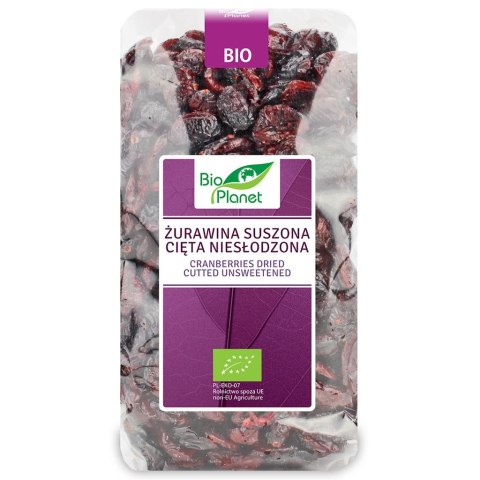 ŻURAWINA SUSZONA CIĘTA NIESŁODZONA BIO 400 g - BIO PLANET BIO PLANET - seria FIOLETOWA (owoce suszone)