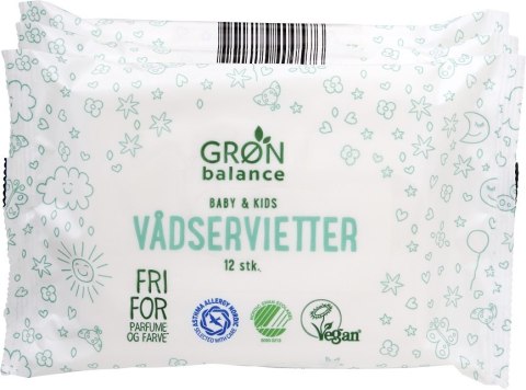 CHUSTECZKI NAWILŻANE PODRÓŻNE DLA DZIECI ECO 3 x 12 szt. - GRON BALANCE GRON BALANCE (kosmetyki, środki czystości)