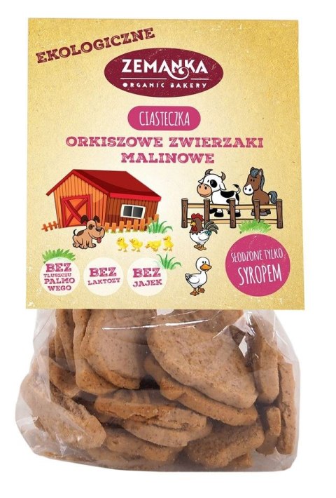 CIASTKA ORKISZOWE Z MALINAMI ZWIERZAKI BIO 100 g - ZEMANKA ZEMANKA (ciastka)