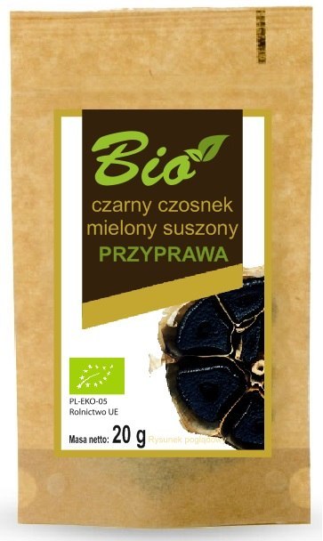 CZARNY CZOSNEK MIELONY SUSZONY BEZGLUTENOWY BIO 20 g - PRZETWORY Z NATURY PRZETWORY Z NATURY (czarny czosnek)