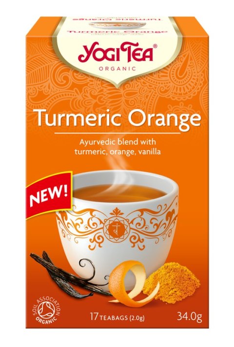 HERBATKA KURKUMA POMARAŃCZA (TURMERIC ORANGE) BIO (17 x 2 g) 34 g - YOGI TEA YOGI TEA (herbaty i herbatki)