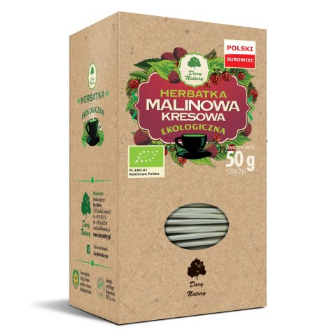 HERBATKA MALINOWA KRESOWA BIO (25 x 2 g) 50 g - DARY NATURY DARY NATURY - herbatki BIO