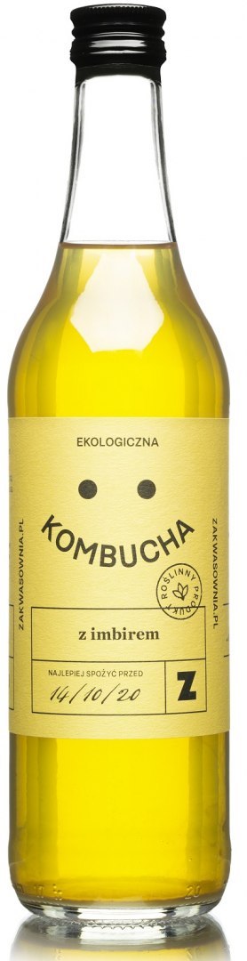 KOMBUCHA IMBIROWA BIO 500 ml - DELIKATNA DELIKATNA (kombucha, kimchi, zakwas)