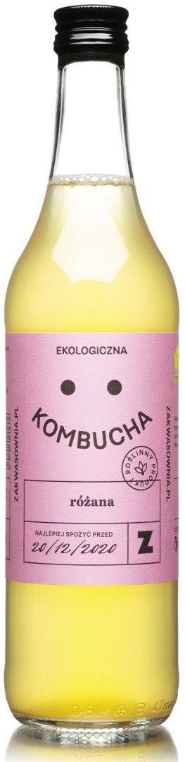 KOMBUCHA RÓŻANA BIO 500 ml - DELIKATNA DELIKATNA (kombucha, kimchi, zakwas)