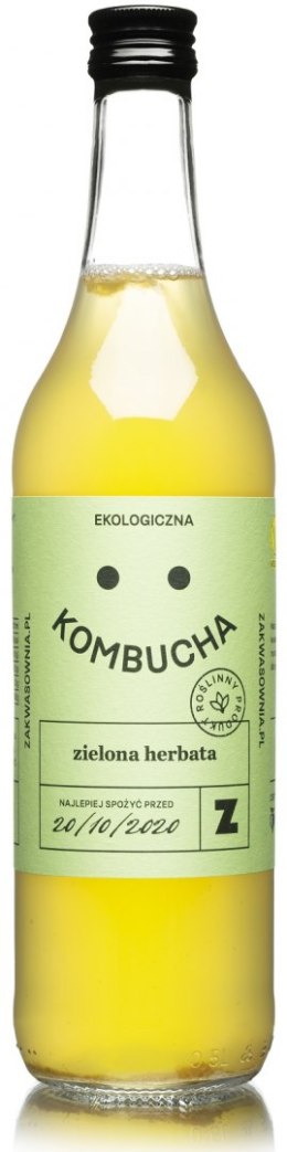 KOMBUCHA Z ZIELONEJ HERBATY BIO 500 ml - DELIKATNA DELIKATNA (kombucha, kimchi, zakwas)