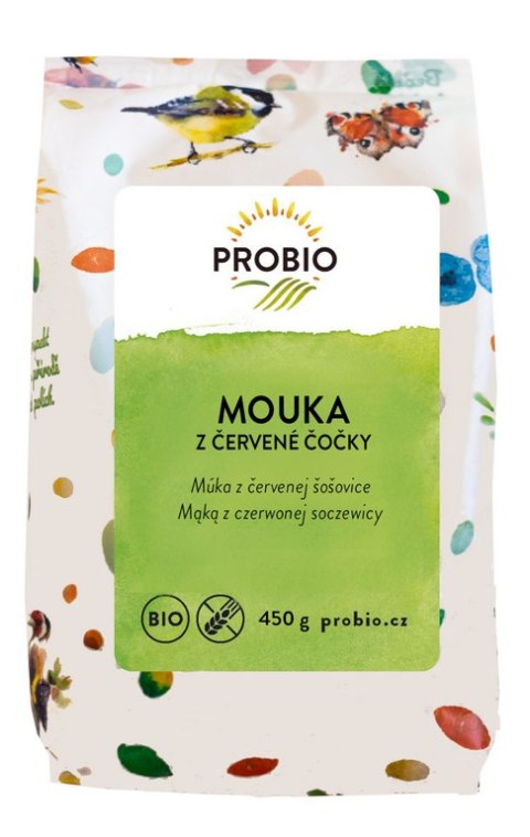 MĄKA Z SOCZEWICY CZERWONEJ BEZGLUTENOWA BIO 450 g - PROBIO PROBIO (mieszanki do wypieków, mąki)