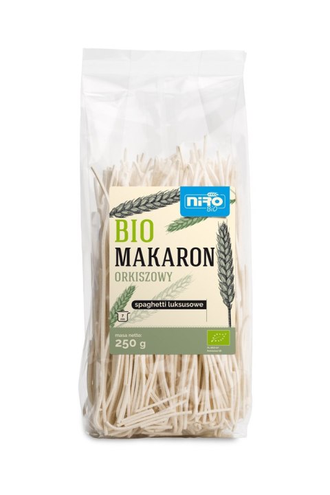 MAKARON (ORKISZOWY) SPAGHETTI LUKSUSOWY BIO 250 g - NIRO NIRO (makarony orkiszowe)