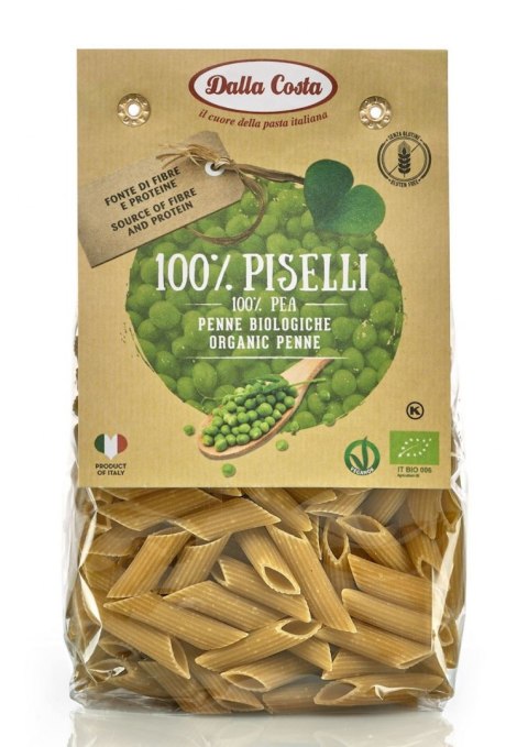 MAKARON PROTEINOWY (Z GROSZKU ZIELONEGO) PENNE BEZGLUTENOWY BIO 250 g - DALLA COSTA DALLA COSTA (makarony)