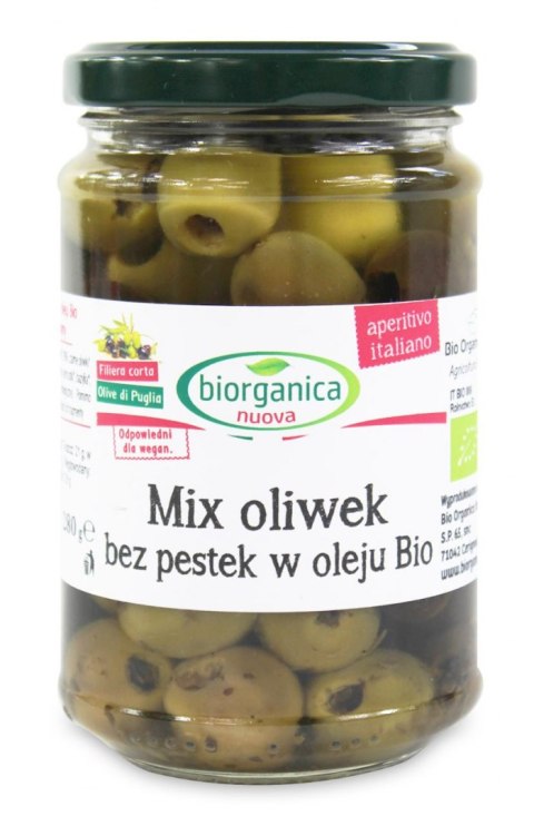 OLIWKI MIX Z PESTKĄ W OLIWIE Z OLIWEK EXTRA VIRGIN BIO 280 g (SŁOIK) - BIO ORGANICA ITALIA BIO ORGANICA ITALIA (przetwory warzywne)