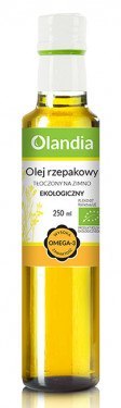 OLEJ Z ZARODKÓW RZEPAKU TŁOCZONY NA ZIMNO BIO 250 ml - OLANDIA OLANDIA (oleje)