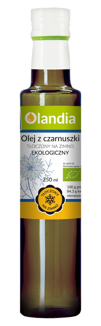 OLEJ Z CZARNUSZKI TŁOCZONY NA ZIMNO BIO 250 ml - OLANDIA OLANDIA (oleje)