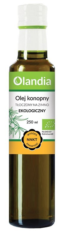 OLEJ KONOPNY TŁOCZONY NA ZIMNO BIO 250 ml - OLANDIA OLANDIA (oleje)