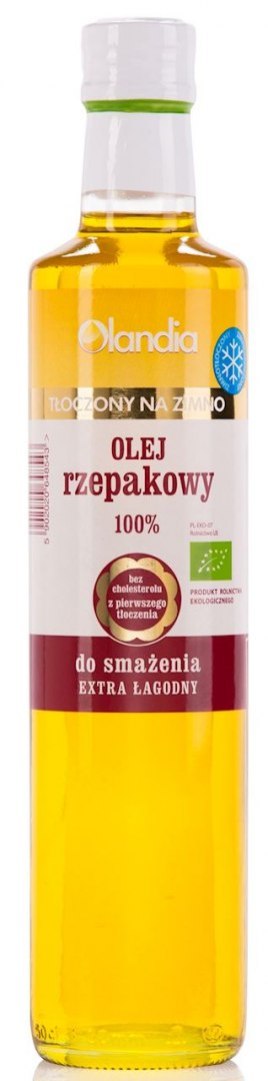 OLEJ Z ZARODKÓW RZEPAKU DO SMAŻENIA TŁOCZONY NA ZIMNO BIO 500 ml - OLANDIA OLANDIA (oleje)