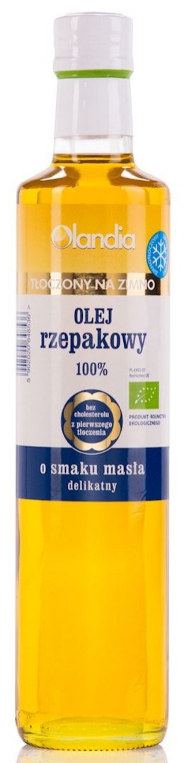 OLEJ Z ZARODKÓW RZEPAKU O SMAKU MASŁA TŁOCZONY NA ZIMNO BIO 500 ml - OLANDIA OLANDIA (oleje)