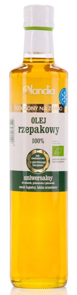 OLEJ Z ZARODKÓW RZEPAKU UNIWERSALNY TŁOCZONY NA ZIMNO BIO 500 ml - OLANDIA OLANDIA (oleje)