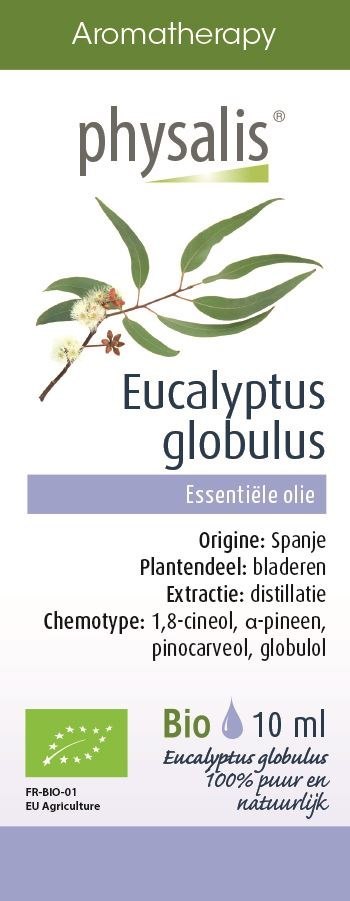 OLEJEK ETERYCZNY EUKALIPTUS GAŁKOWY BIO 10 ml - PHYSALIS PHYSALIS (olejki eteryczne, suplementy)