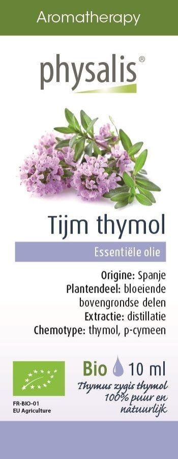 OLEJEK ETERYCZNY TYMIANEK THYMUS ZYGIS THYMOL BIO 10 ml - PHYSALIS PHYSALIS (olejki eteryczne, suplementy)