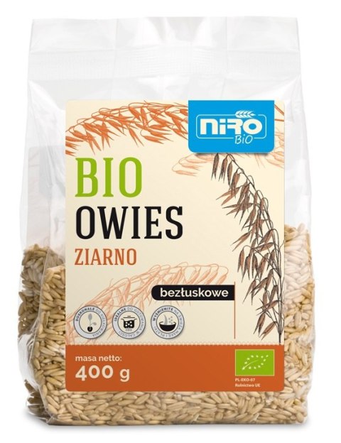 OWIES ZIARNO BEZŁUSKOWE BIO 400 g - NIRO NIRO (makarony orkiszowe)