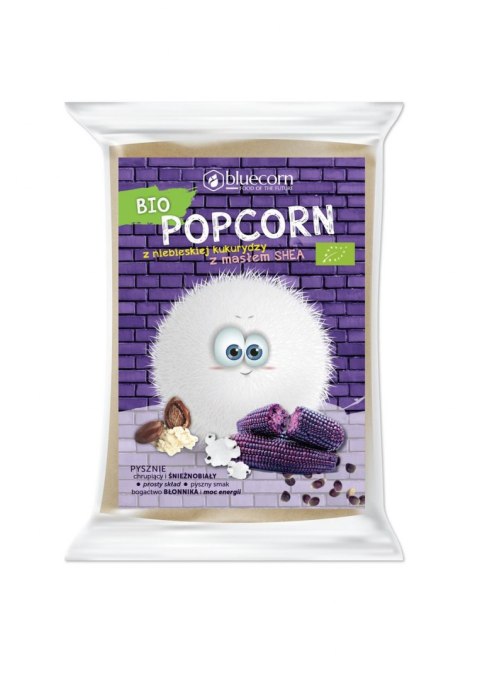 POPCORN Z NIEBIESKIEJ KUKURYDZY Z SHEA I SOLĄ DO PRZYGOTOWANIA W MIKROFALÓWCE BEZGLUTENOWY BIO 100 g - BLUECORN POPCROP (niebieska kukurydza, chrupki proteinowe)