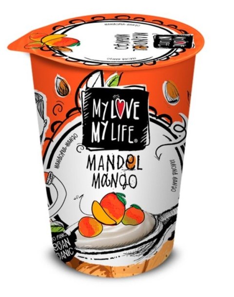 DESER MIGDAŁOWY MANGO BEZGLUTENOWY BIO 180 g - MY LOVE MY LIFE MY LOVE MY LIFE (desery i produkty roślinne)