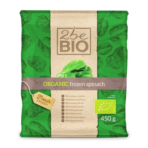 SZPINAK MROŻONY BIO 450 g - 2beBIO 2beBIO (MROŻONKI - owoce i warzywa)