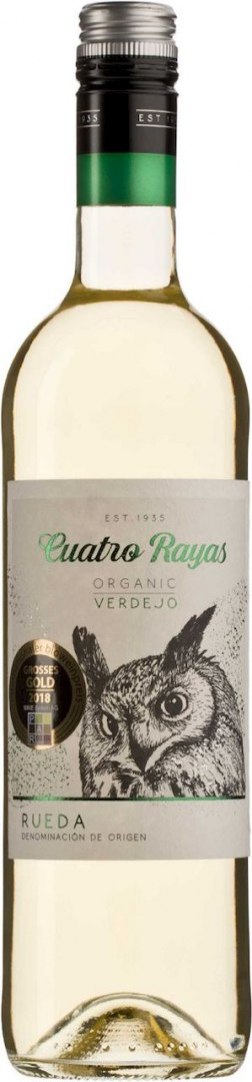 WINO CUATRO RAYAS VERDEJO BIAŁE WYTRAWNE BIO 0,75 L (HISZPANIA) WINA - ZAGRANICZNE