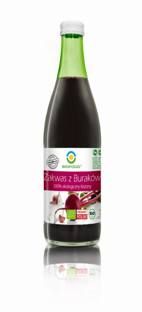 ZAKWAS Z BURAKÓW KISZONYCH BEZGLUTENOWY BIO 500 ml - BIO FOOD BIO FOOD (soki, przetwory, octy, olej kokosowy)