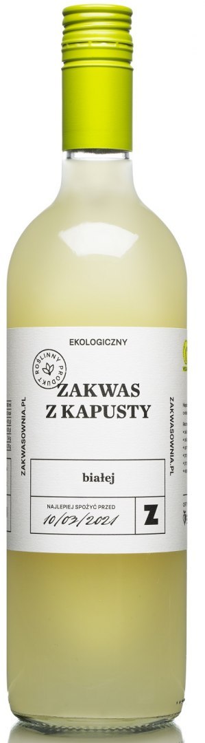 ZAKWAS Z KAPUSTY BIAŁEJ BIO 700 ml - DELIKATNA DELIKATNA (kombucha, kimchi, zakwas)