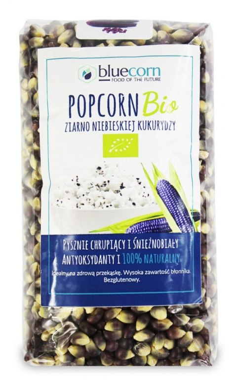 POPCORN (ZIARNO KUKURYDZY NIEBIESKIEJ) BEZGLUTENOWE BIO 350 g - BLUECORN POPCROP (niebieska kukurydza, chrupki proteinowe)