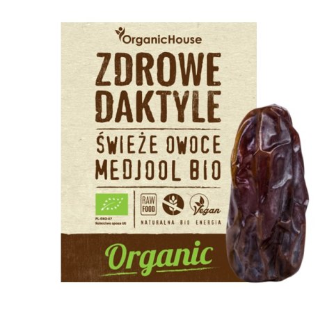 DAKTYLE MEDJOOL ŚWIEŻE BEZGLUTENOWE BIO 280 g - ORGANICHOUSE ORGANICHOUSE (bionelki, daktyle, kremy daktylowe)