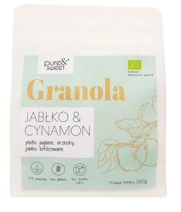 GRANOLA JABŁKO - CYNAMON BEZGLUTENOWA BIO 200 g - PURE & SWEET PURE&amp;SWEET (granole)