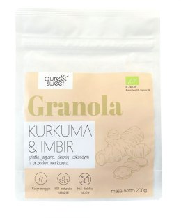GRANOLA KURKUMA - IMBIR BIO 200 g - PURE & SWEET PURE&amp;SWEET (granole)