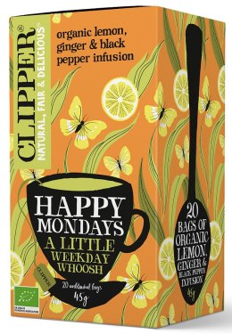 HERBATKA CYTRYNOWA Z IMBIREM I CZARNYM PIEPRZEM (HAPPY MONDAYS) BIO (20 x 2,25 g) 45 g - CLIPPER CLIPPER (herbaty i herbatki)