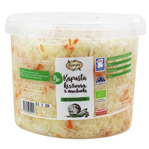 KAPUSTA KISZONA Z MARCHEWKĄ BIO 2,8 kg (WIADERKO) - SĄTYRZ SĄTYRZ (warzywa kiszone)