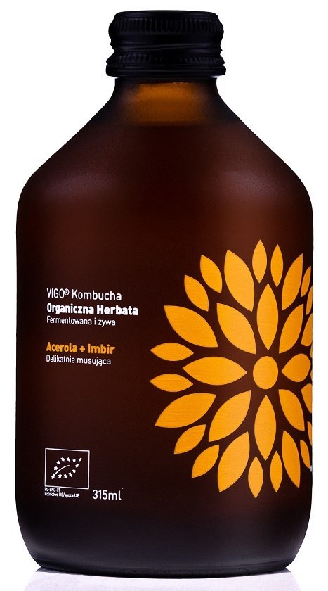 KOMBUCHA Z ACEROLĄ I IMBIREM BEZGLUTENOWA BIO 330 ml - VIGO VIGO YOKO (kombucha)