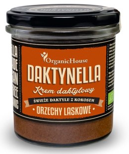 KREM KOKOSOWO - DAKTYLOWY ORZECHY LASKOWE BEZGLUTENOWY BIO 280 g - ORGANICHOUSE (DAKTYNELLA) ORGANICHOUSE (bionelki, daktyle, kremy daktylowe)