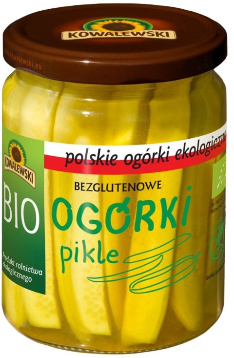 OGÓRKI PIKLE BEZGLUTENOWE BIO 480 g (270 g) - KOWALEWSKI KOWALEWSKI (przetwory warzywne, dania gotowe)