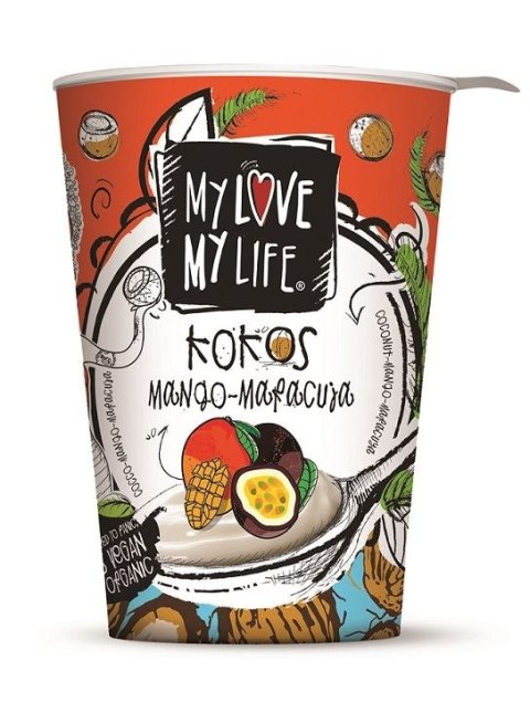 DESER KOKOSOWY MANGO - MARAKUJA BEZGLUTENOWY BIO 180 g - MY LOVE MY LIFE MY LOVE MY LIFE (desery i produkty roślinne)