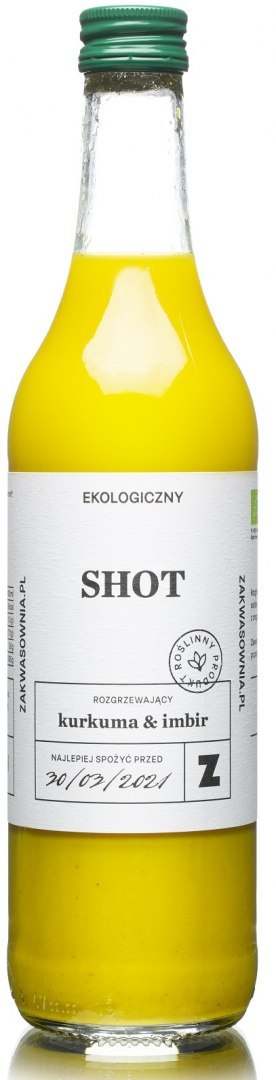 SHOT Z POMARAŃCZY Z KURKUMĄ I IMBIREM ROZGRZEWAJĄCY BIO 500 ml - DELIKATNA DELIKATNA (kombucha, kimchi, zakwas)