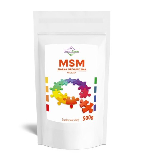 MSM SIARKA ORGANICZNA PROSZEK (1000 mg) 500 g - SOUL FARM SOUL FARM (witaminy i ekstrakty)