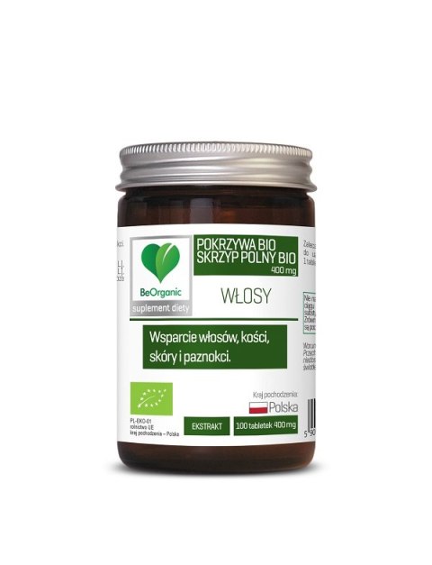 SKRZYP + POKRZYWA EKSTRAKT BIO 100 TABLETEK - BE ORGANIC BE ORGANIC (suplementy diety)