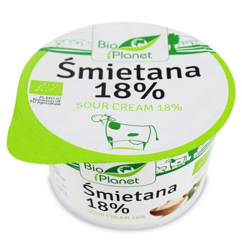 ŚMIETANA 18 % BIO 200 g - BIO PLANET BIO PLANET - CHŁODNICZE