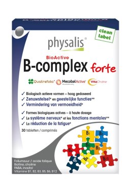 WITAMINA B KOMPLEKS FORTE 30 TABLETEK (25 g) - PHYSALIS PHYSALIS (olejki eteryczne, soki)