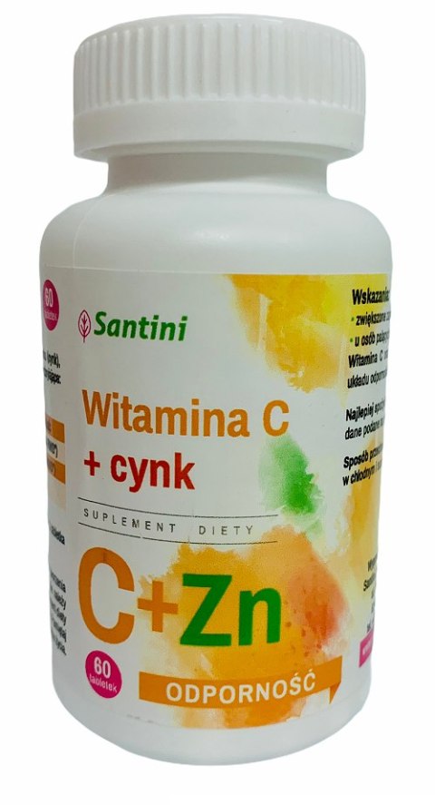 WITAMINA C + CYNK 60 TABLETEK - SANTINI SANTINI (ksylitol, gumy do żucia SPRY)