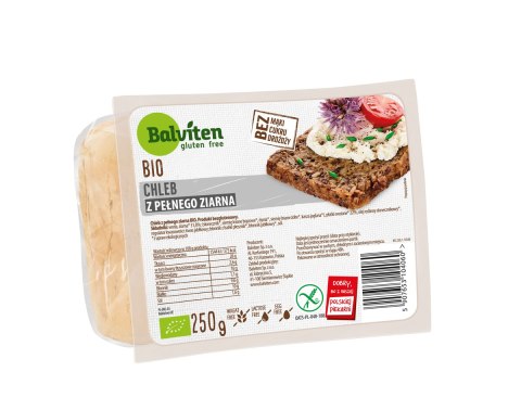 CHLEB Z PEŁNEGO ZIARNA KROJONY BEZGLUTENOWY BIO 250 g - BALVITEN BALVITEN (chleby, mieszanki do wypieku)